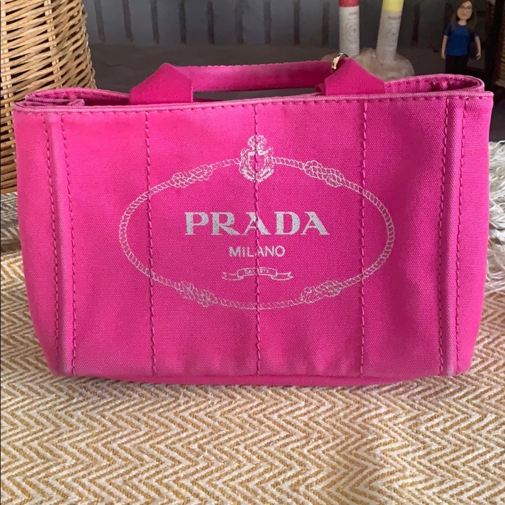 Prada Canapa with non-branded strap